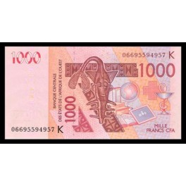 Senegal Pick. 715K 1000 Francs 2003-07 SC