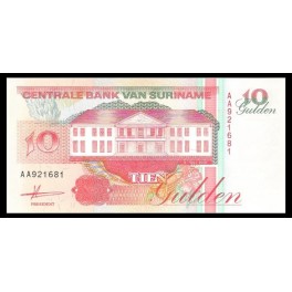 Surinam Pick. 137 10 Gulden 1991-98 SC