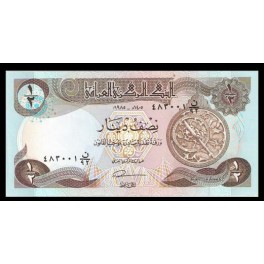 Iraq Pick. 68 1/2 Dinar 1980-85 SC