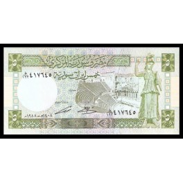 Siria Pick. 100 5 Pounds 1977-91 SC
