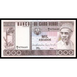 Cabo Verde Pick. 56 1000 Escudos 1977 SC
