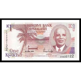 Malawi Pick. 23 1 Kwacha 1990-92 SC