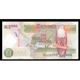 Zambia Pick. 44 1000 Kwacha 2003-08 SC