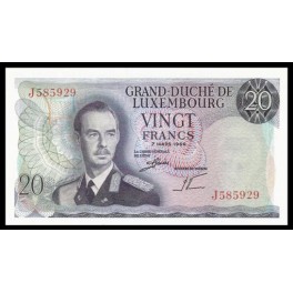 Luxemburgo Pick. 54 20 Francs 1966 SC