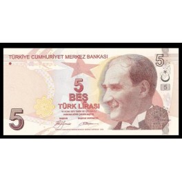 Turquia Pick. Nuevo 5 Lira 2009 SC