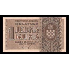 Croacia Pick. 7 1 Kuna 1942 SC