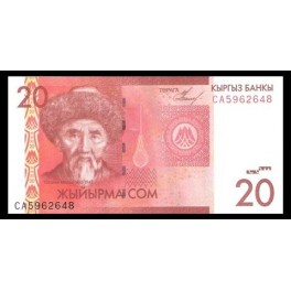 Kyrgyzstan Pick. Nuevo 20 Som 2009 SC