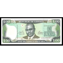 Liberia Pick. 30 100 Dollars 2003-06 SC