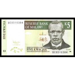 Malawi Pick. 36 5 Kwacha 1997-05 SC