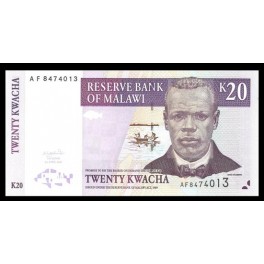 Malawi Pick. 44 20 Kwacha 2001-07 SC