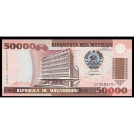 Mozambique Pick. 138 50000 Meticais 16-06-1993 SC