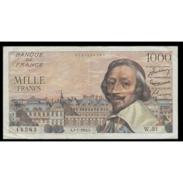Francia Pick. 134 1000 Francs 1954 MBC