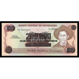 Nicaragua Pick. 162 200000 Cordobas 1990 SC
