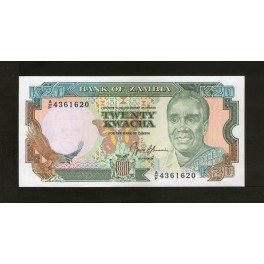 Zambia Pick. 32 20 Kwacha 1989-91 SC