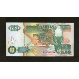 Zambia Pick. 36 20 Kwacha 1992 SC