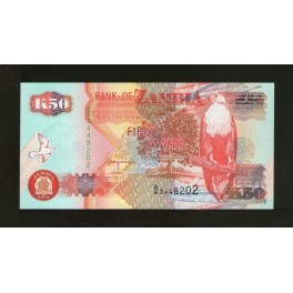 Zambia Pick. 37 50 Kwacha 1992-08 SC