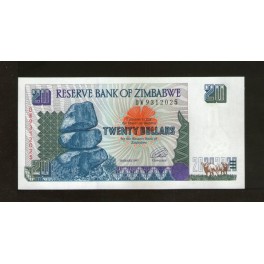 Zimbabwe Pick. 7 20 Dollars 1997 SC