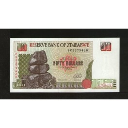 Zimbabwe Pick. 8 50 Dollars 1994 SC