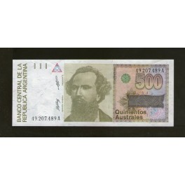 Argentina Pick. 328 500 Australes 1988 UNC