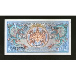 Bhutan Pick. 12 1 Ngultrum 1986 UNC