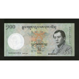 Bhutan Pick. 32 100 Ngultrums 2006 UNC