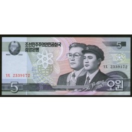 Corea del Norte Pick. Nuevo 5 Won 2009 SC