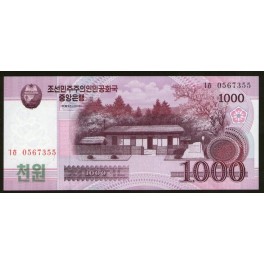 North Korea Pick. New 1000 Won 2008 UNC