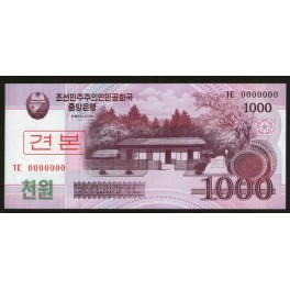 North Korea Pick. New 1000 Won Specimen UNC