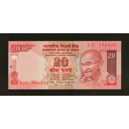 Inde Pick. 89A 20 Rupees 2002 NEUF
