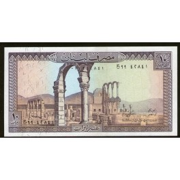 Lebanon Pick. 63 10 Livres 1986 UNC