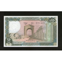 Libano Pick. 67 250 Livres 1978-88 SC