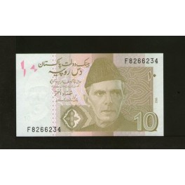 Pakistan Pick. 45 10 Rupees 2006 UNC