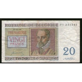 Belgica Pick. 132 20 Francs 1950-56 MBC
