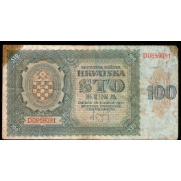 Croatie Pick. 2 100 Kuna 1941 TB
