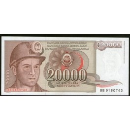 Yugoslavia Pick. 95 20000 Dinara 1987 SC