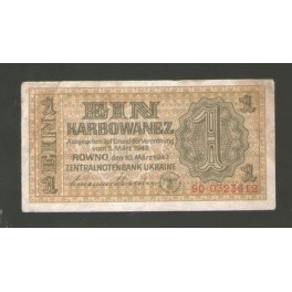 Ukraine Pick. 49 1 Karbowanez 1942 VF