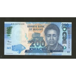 Malawi Pick. New 200 Kwacha 2012 UNC