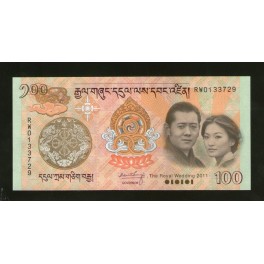 Butan Pick. 40 100 Ngultrum 2011 SC
